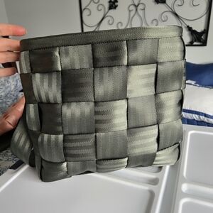 Woven Crossbody Bag in Olive Green